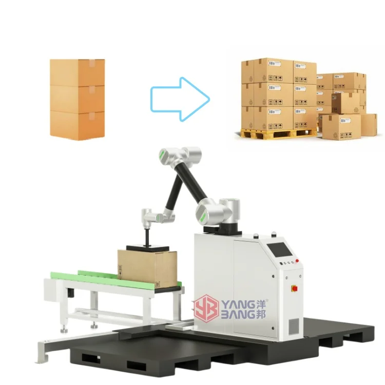 YB-MD20 High Quality Full Automatic Robot Palletizer Paper Box Machine Carton Robotic Case Robot Palletizing System