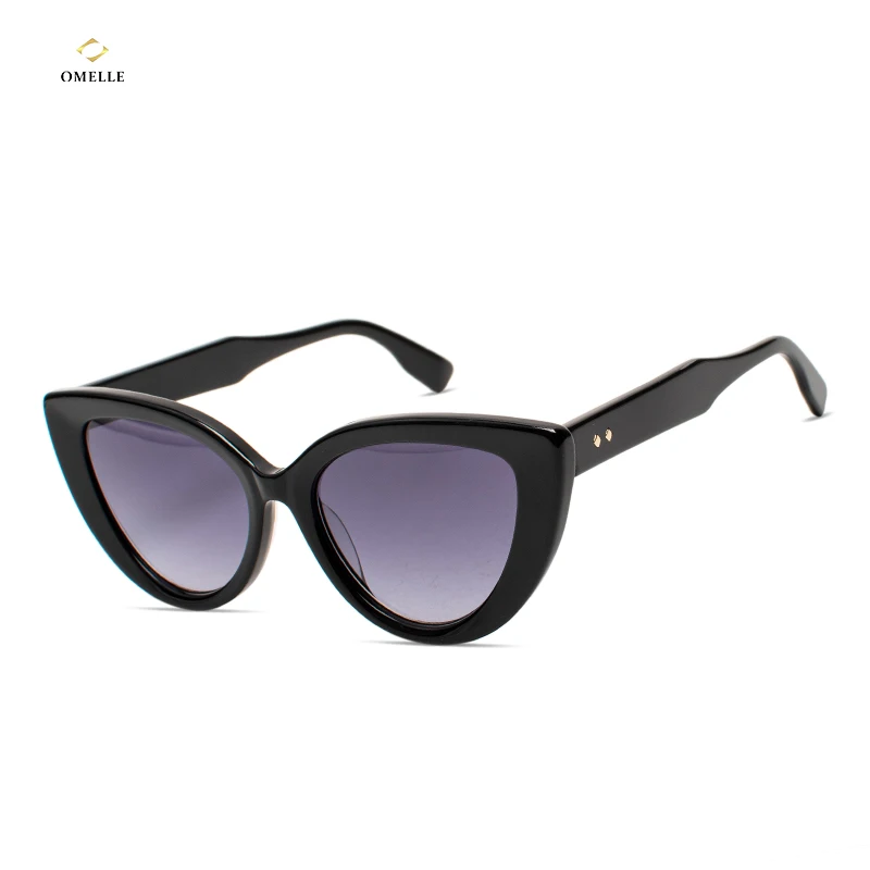 Omelle Fashion Retro Famous Brands Sunglasses Luxury Cat Eye Personality UV400 Protection Women Shades Sunglasses