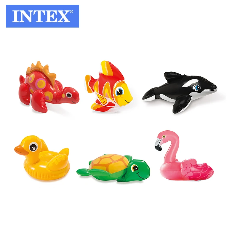 
[ SALE ] INTEX 58590 Summer beach swimming toys animal inflatable toys bath toys 