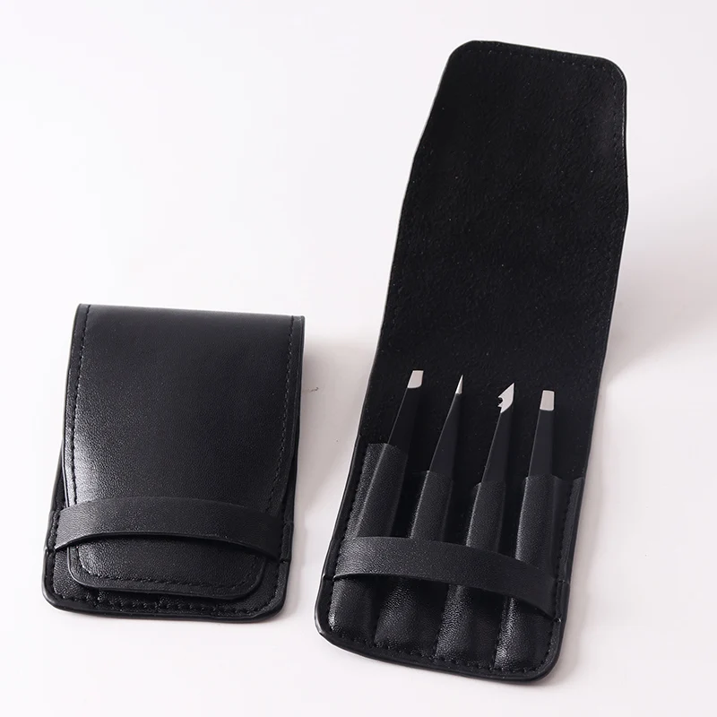 4 шт., пинцеты для бровей, из нержавеющей стали