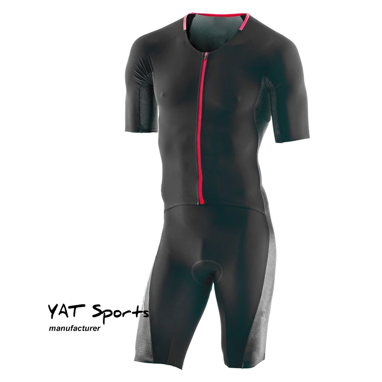 Customization Men triathlon clothing one piece short sleeve triathlon suit apparel