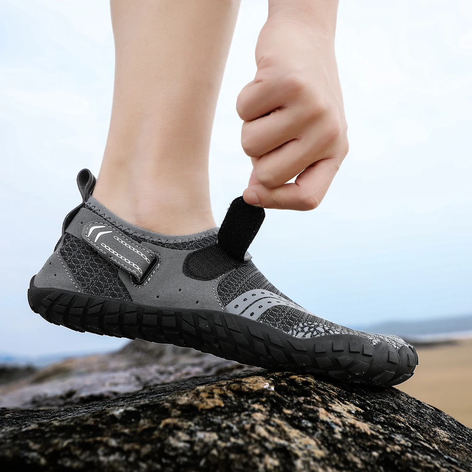 Mesh Upper Five Fingers Beach Water Shoe Aqua Rubber Shoes Water Sports Beach Swim Shoes