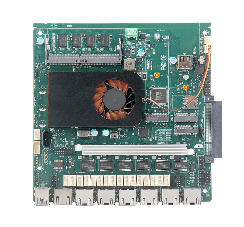 Zunsia cheap Core11th Network Firewall PC Mainboard 6LAN Computer Server Firewall Rackmount Motherboard for 1U Network Appliance