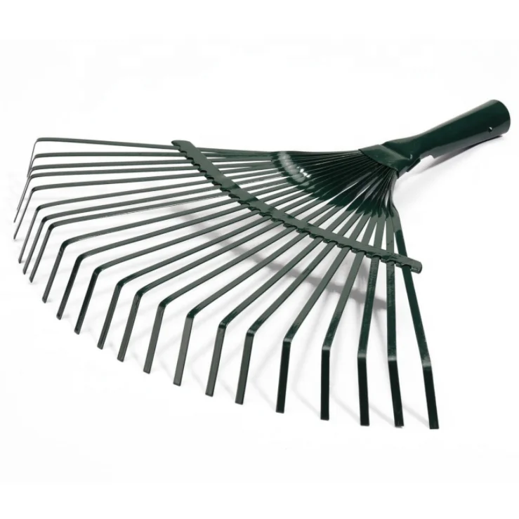 Hand Leaf Rakes 22 Teeth With Wooden Handle High Quality Land Clearing Rake Leaf Grabber Rake