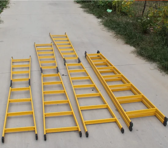 2-5m Lightweight movable tripod frp ladder Fiberglass Frp Folding Telescopic Ladder