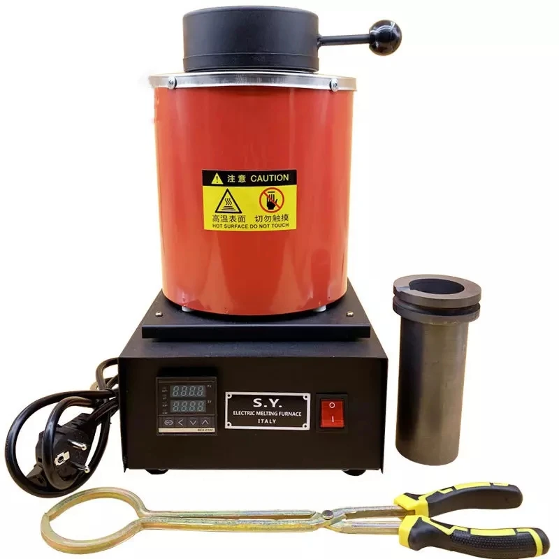 Small Portable Electric Gold Silver Metal Copper Aluminum Iron Melting Device Automatic Smelting Furnace