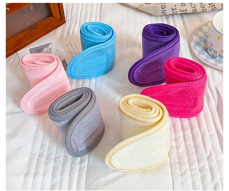 Head Bands Adjustable Wide Hairband Yoga Spa Bath Shower Makeup Wash Face Cosmetic Headband for Women Ladies Make up Accessories