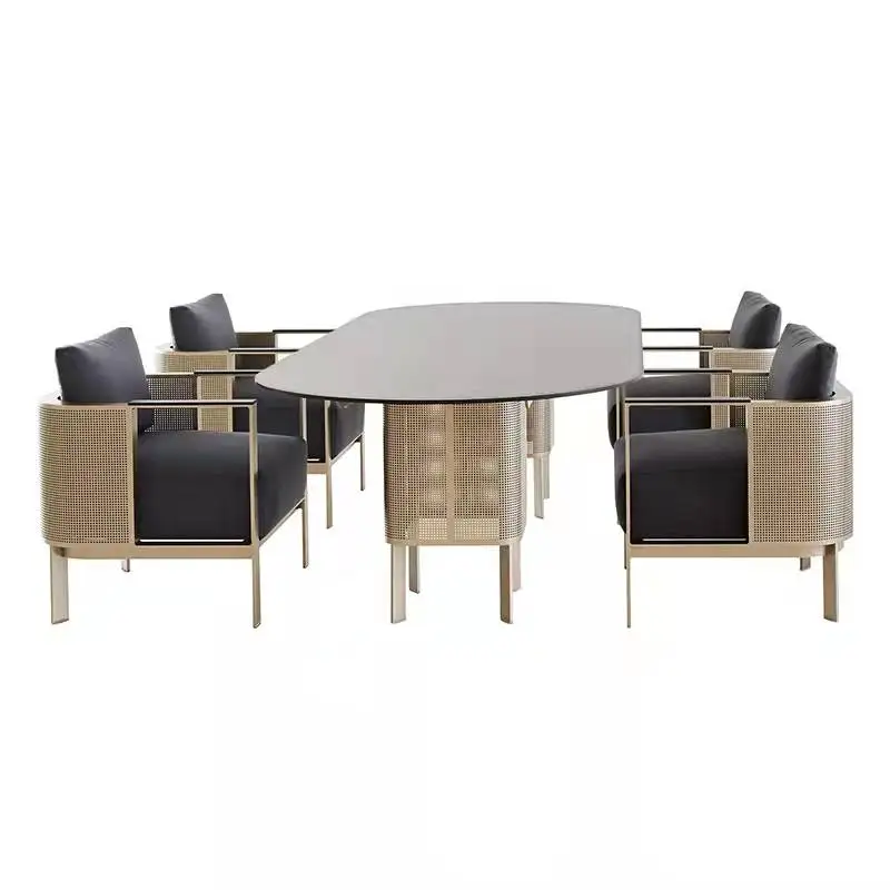 2022 Best materials for sofa sets outdoor restaurant tables and chairs steel garden chairs