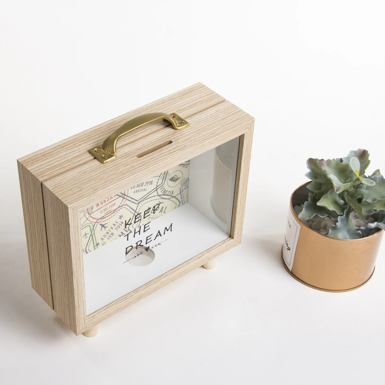 Оптовая продажа, под заказ, деревянная зернистая цветная стеклянная задняя панель с рисунком тени, коробка для денег