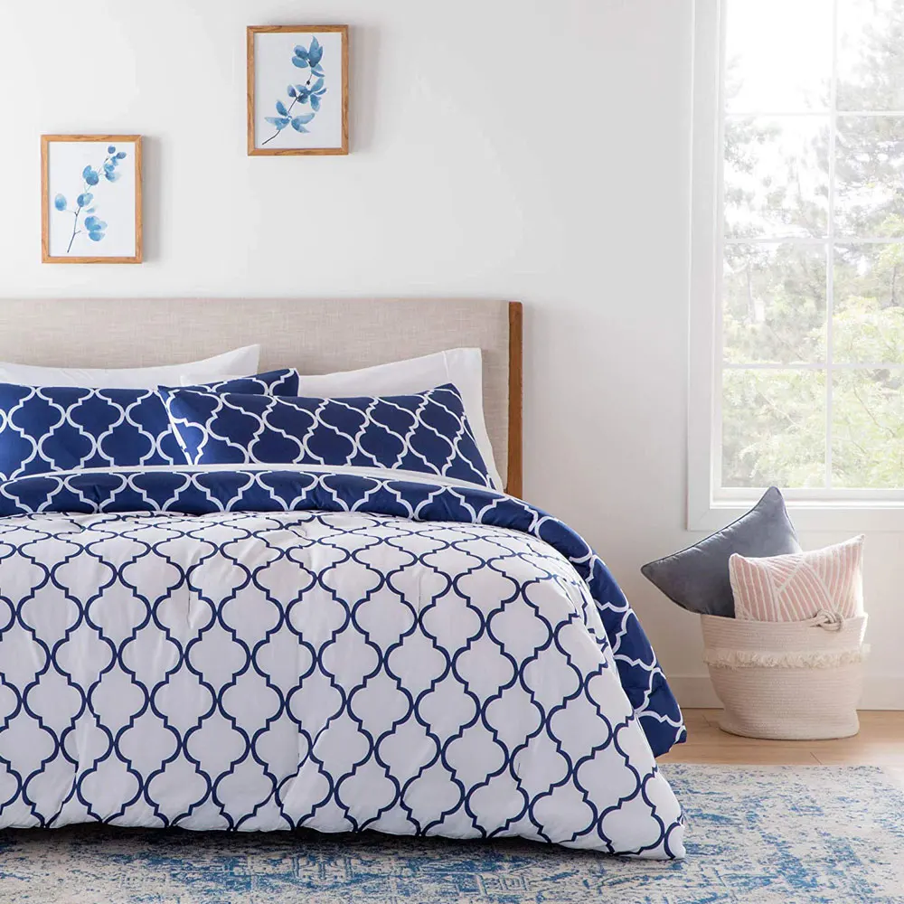 Wholesale King Twin Size Plain Dyed White Linen Flat Sheet Hotel Comforter Cover Luxury Cotton Bedding Set