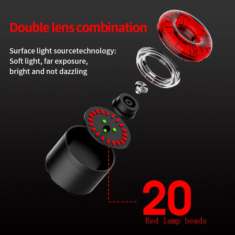 SR2 rechargeable bike led rear light taillight bicycle taillight rechargeable light
