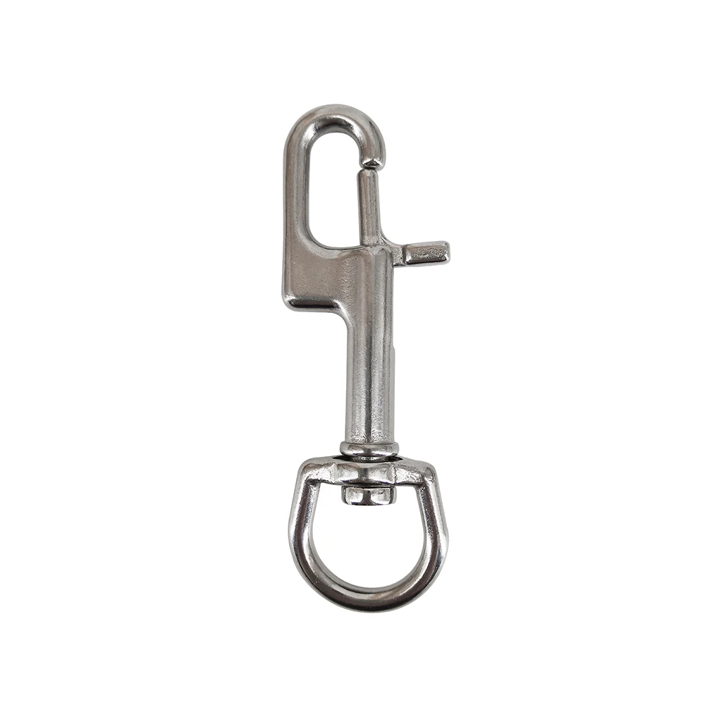 Scuba Diving Stainless Steel Reef Drift Hook Swivel Hook Flashlight Dive Clip For Snorkeling Freediving Swimming Accessories