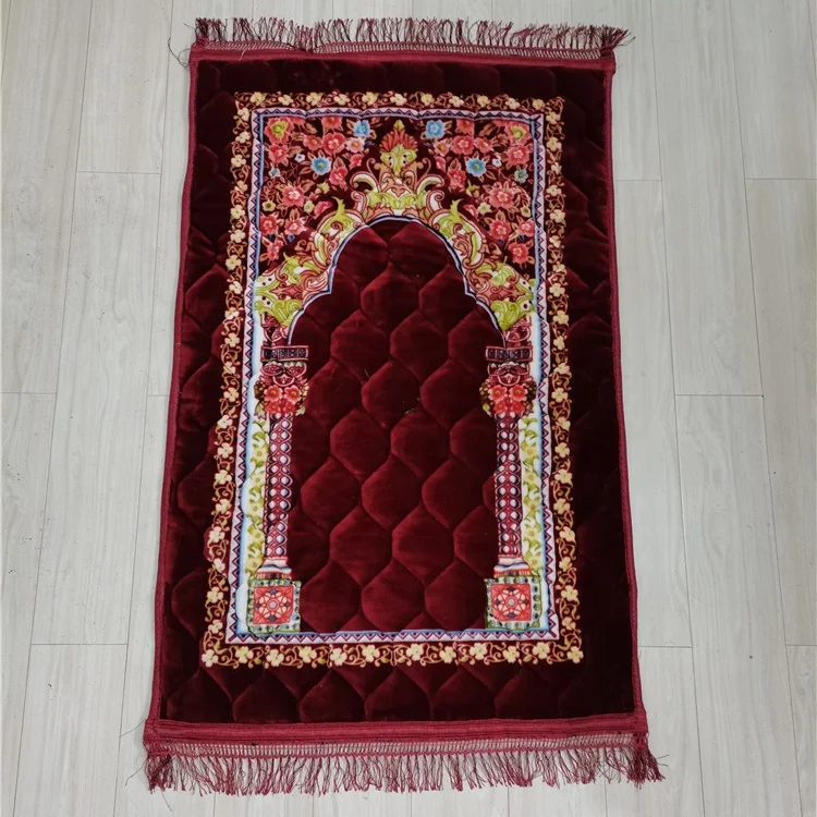 Luxury arabic  soft thick islam mini  kids baby prayer mat