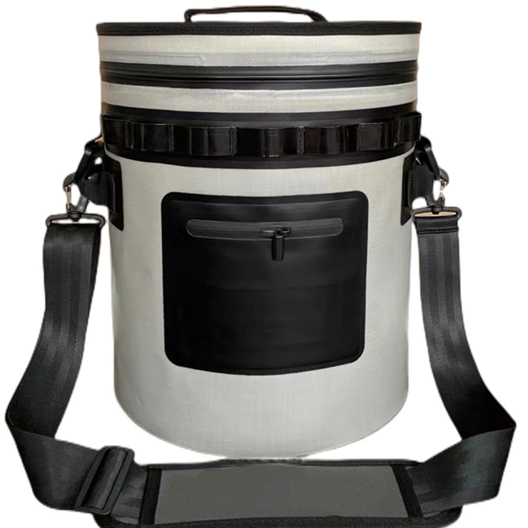 Heat Seal one shoulder leak proof drink beer can Barrel soft cooler bag for outdoor
