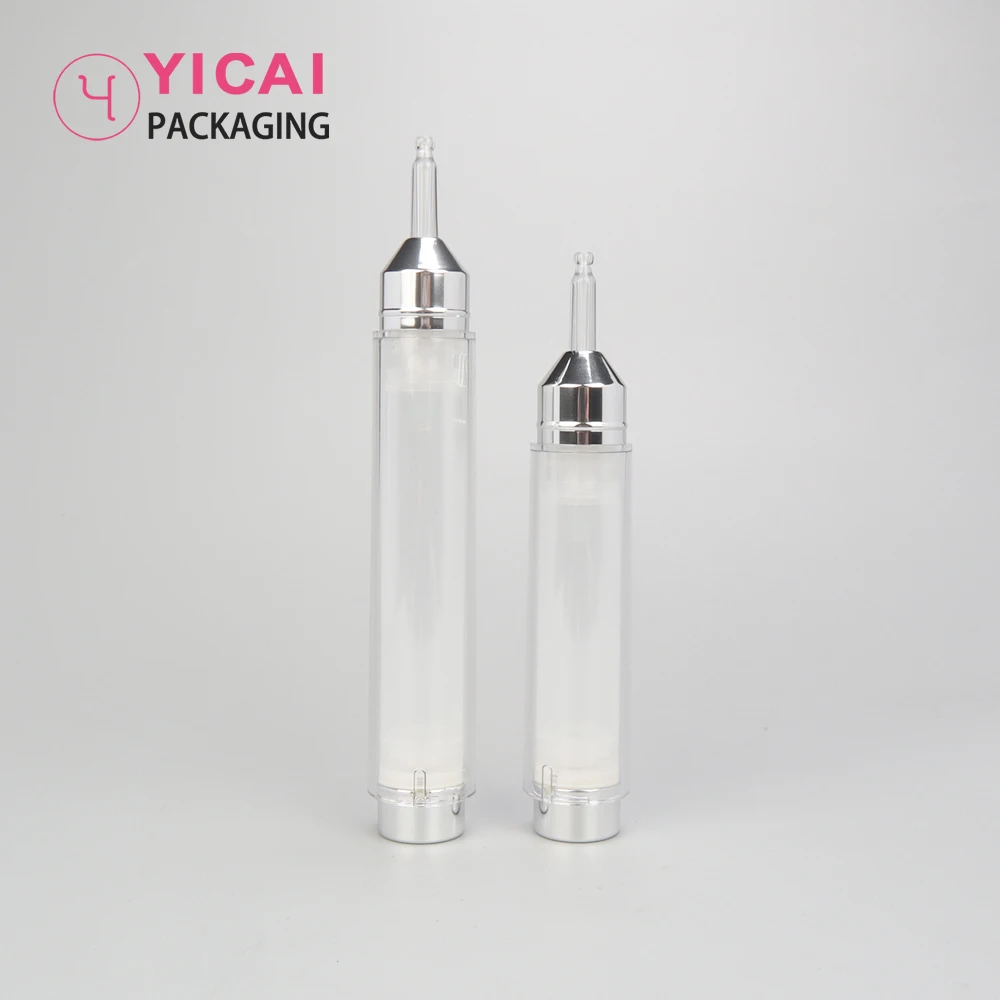 15ml Syringe Skincare Bottled PMMA AS Cosmetic Filling Syringe Shape Packaging 10ml Serum Bottle