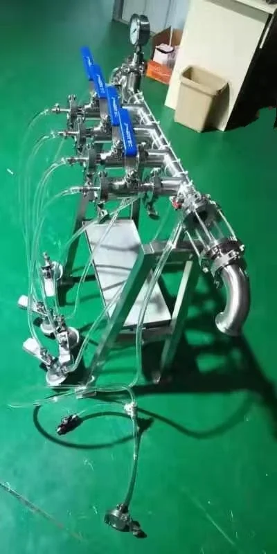 
2021 Hot selling 4 heads stainless steel manual beer keg filler beer bottle keg barrel Beer filling machine 