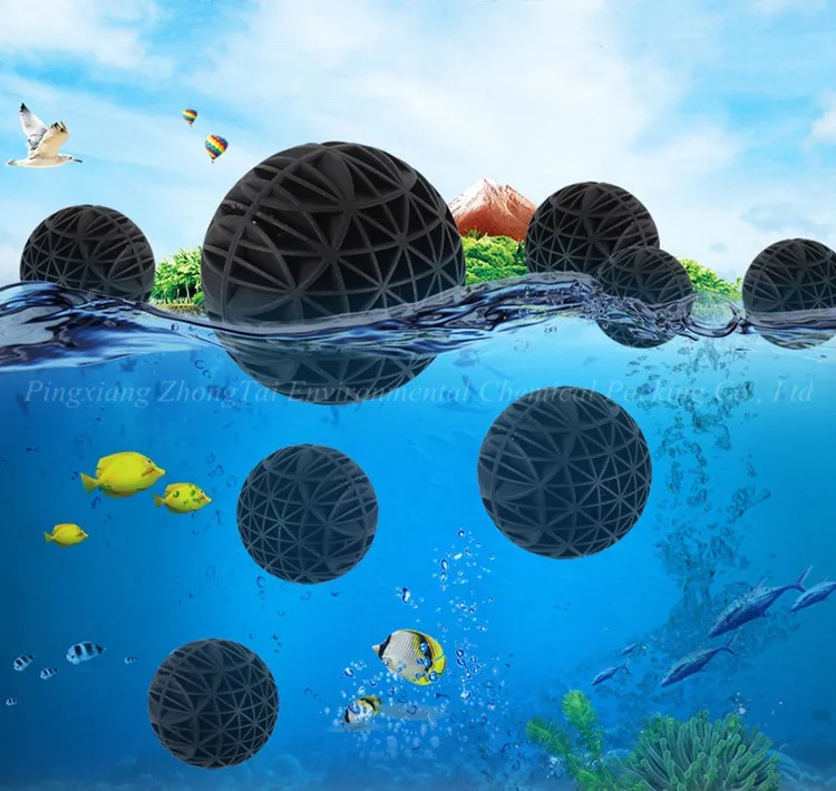 Aquarium Water Filter Media Different Size Bio Balls With Foam Core For Fish Farm And Koi Pond