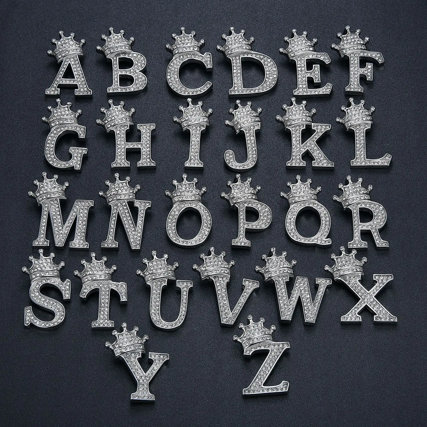 High quality lab diamond a-z letter pendant stainless steel