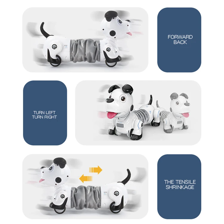 Education Simulation Electric Intelligent RC Animal with Infrared Ray Remote Control Cartoon Cute Robot Dog Pet Toy For Kids