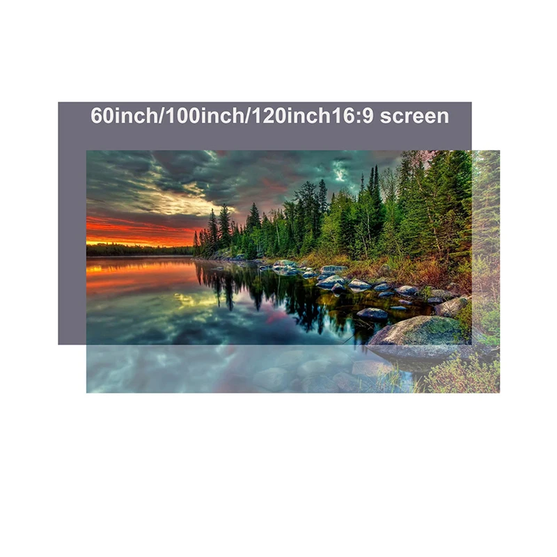 High Brightness Reflective Projector Screen 60 100 130 inch 16:9 Fabric Cloth Projection Screen for Espon BenQ TD96 Home Beamer