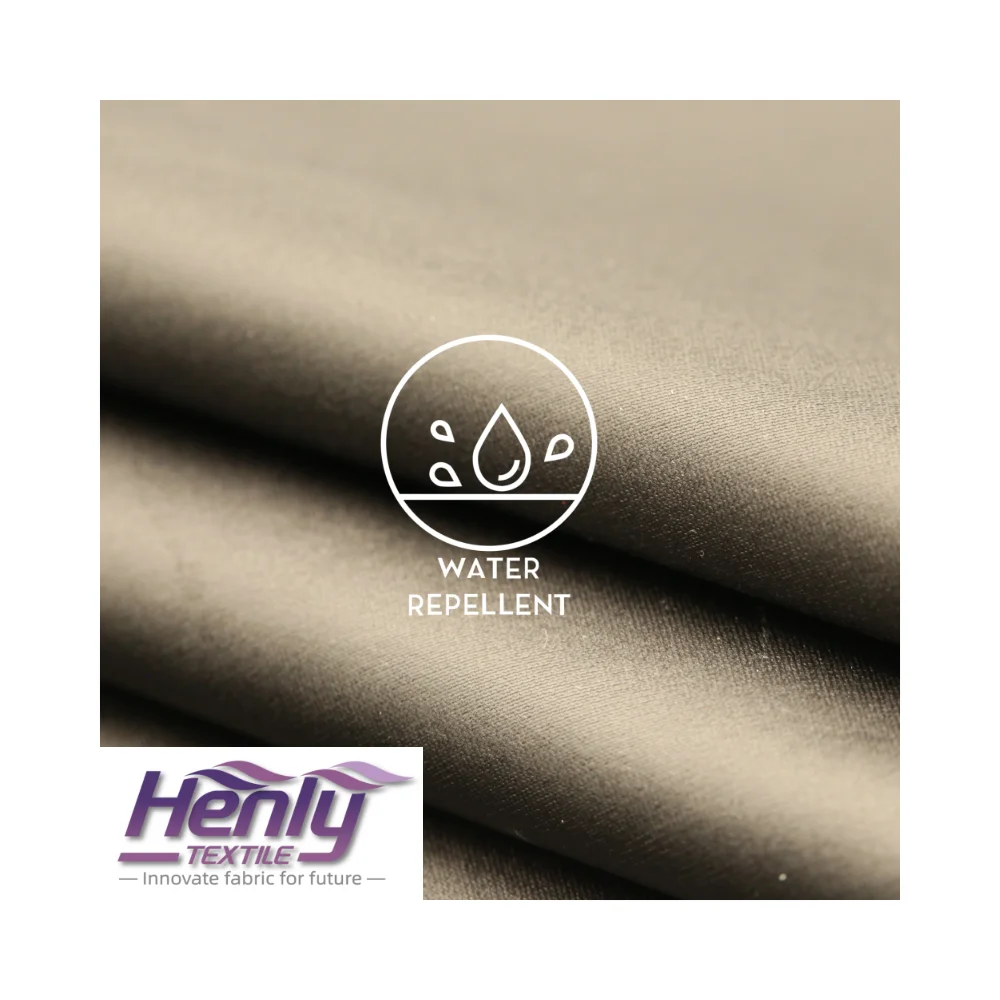 HTCF230638B 80%NYLON 20%SPANDEX 220GSM Knitted Fabric Boned with Leather Look