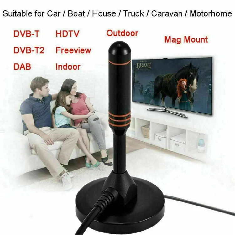 80 км Диапазон ТВ антенна усилитель сигнала 4K антена внутри HDTV 1080P цифровой Walkie Talkie