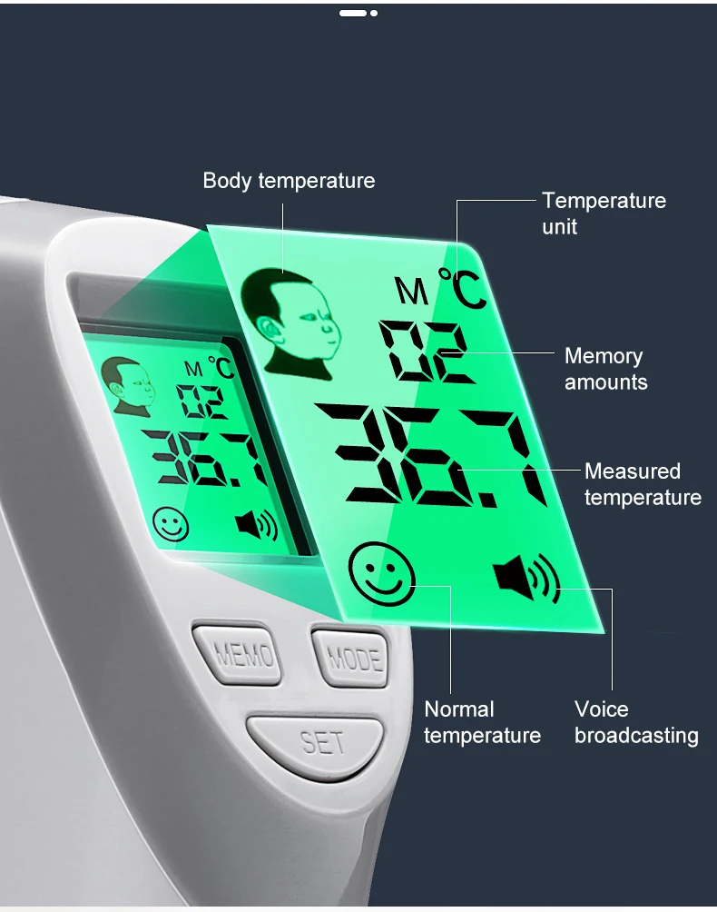 Electronic Non Contact Thermometer Medical Termometro Baby Digital Thermometer Infrared Forehead Thermometer