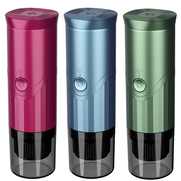XICOCA Green Blue Color Portable Coffee Machine Brand Electric Automatically Italian Mini Travel Mi Aluminum OEM Coffee Maker 90