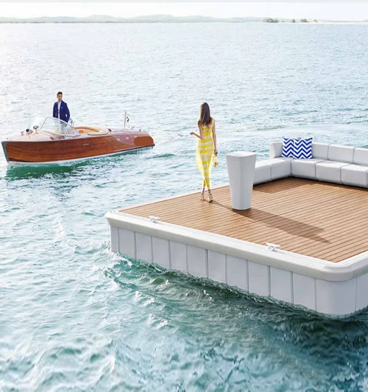 Выставочная сцена на водной платформе для отдыха поплавки причалов модульная плавающая понтоновая система водный пейзаж Плавающая Платформа вечеринки