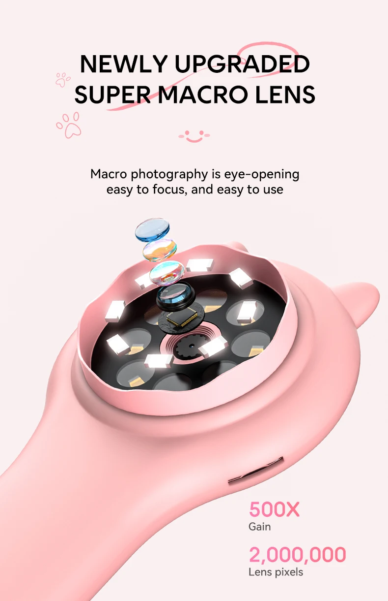 ALEEZI 355 Kids Mini Microscope For Kids Explorer Bundle Kids Microscope Toy Kit 500X Early Education