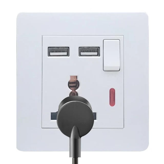  220V 240V 13A Смарт USB великобританская домашнего освещения электрические розетки и переключатель/домашние аксессуары для ванной комнаты настенное usb
