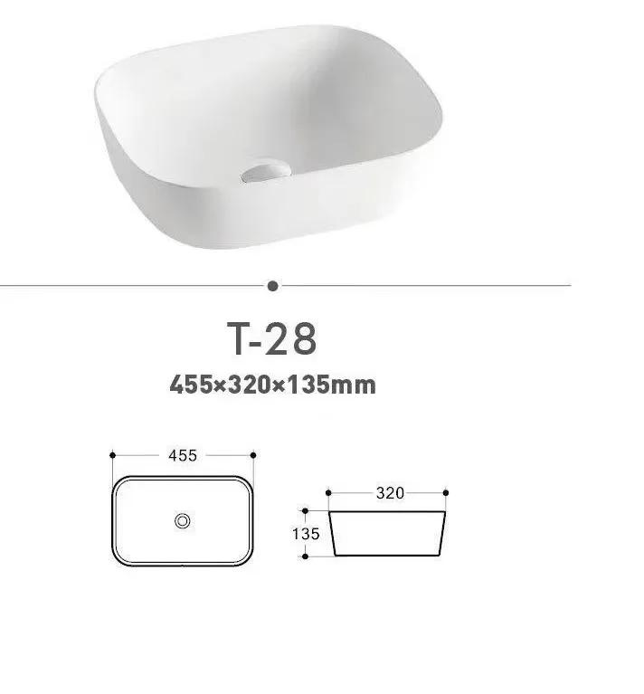 3014 Semicircle Porcelain Basin Bathroom Vanity Art Sink Round Minimalism Desgin