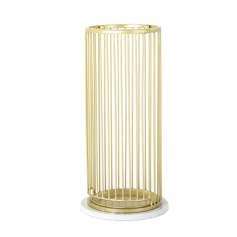 Luxury Marble Round Metal Gold Cast Iron Indoor Antique umbrella stand