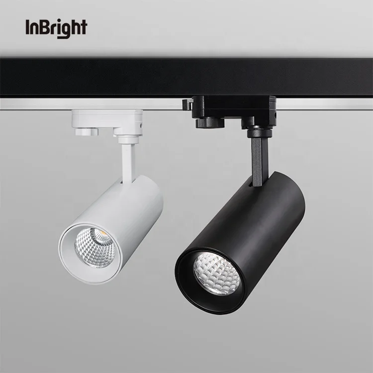 Commercial LED Adjustable Shop Rail Track Light 12W 20W 36W Focus COB Grille Spots Track Spot Lighting