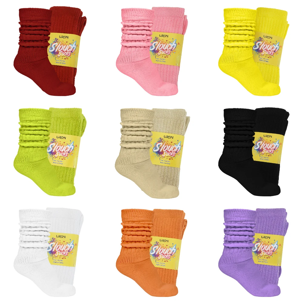 JIANI long slouch socks scrunch cotton thick slouch socks extra knit loose heavy socks