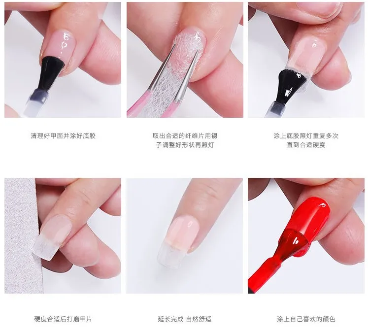 
Wholesale 16G Silk Nail Wrap With Fiber Glass Gel Nail 