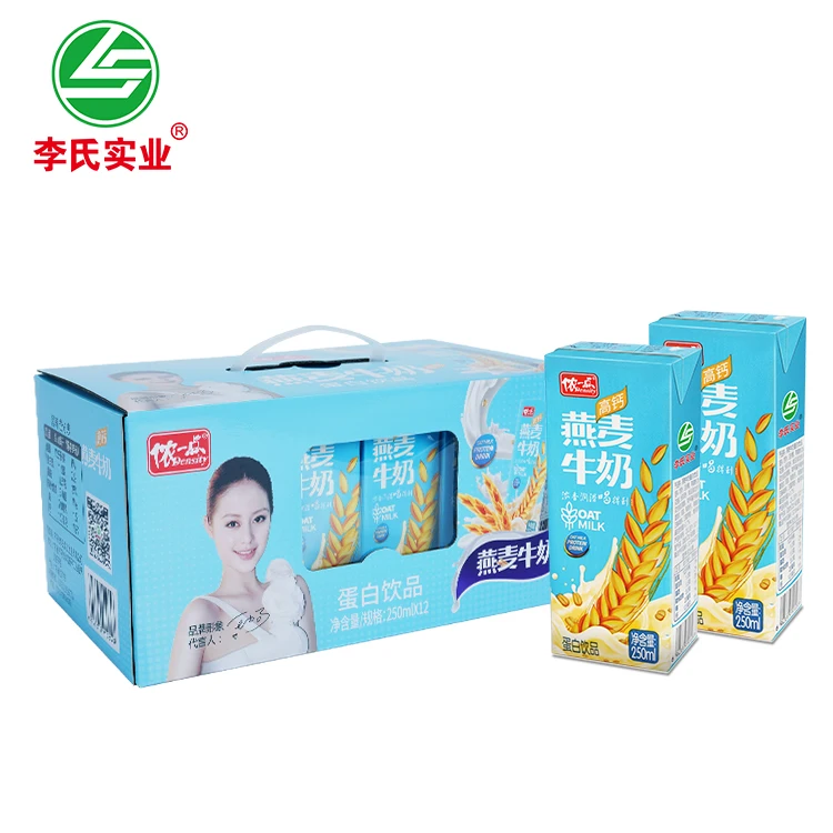 Коммерческий здоровый освежающий вкус LISHI молочный продукт для овса детей и взрослых пожилых людей 250 мл 72 в