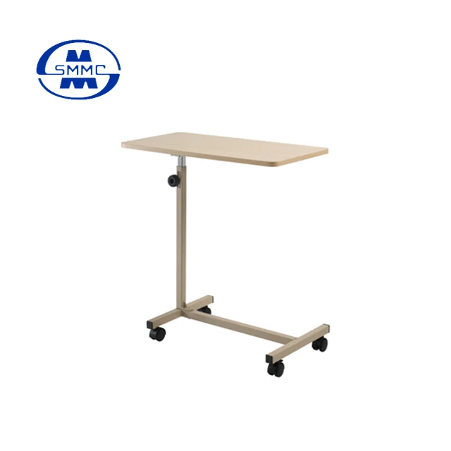 Деревянный больничный передвижной обеденный стол, медицинский прикроватный столик, прикроватный столик