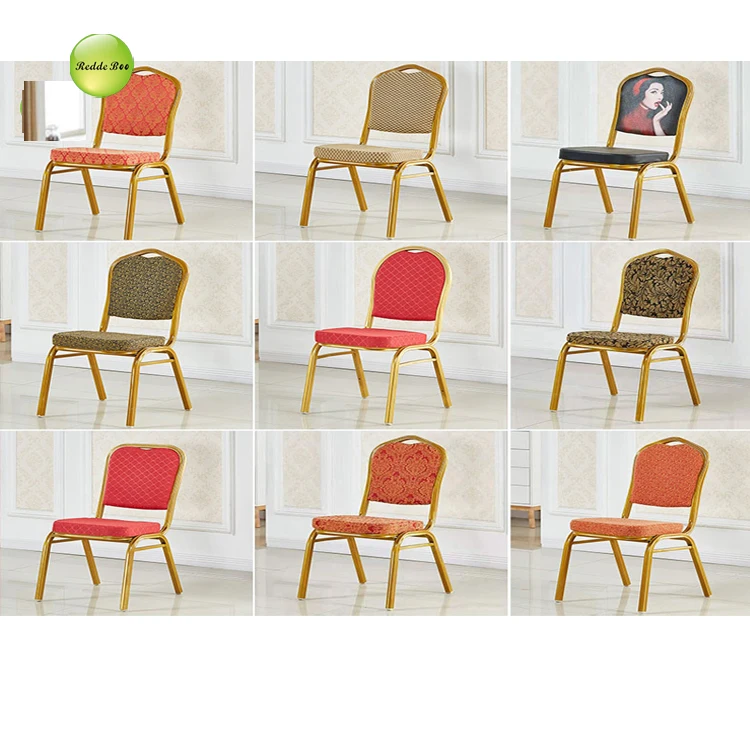 hot sale cheap wholesale hotel furniture gold stacking metal party banquet wed wedding hotel chairs and tables