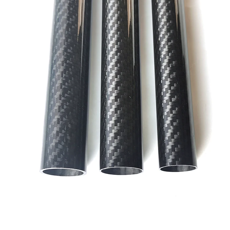 22mm 25mm 26mm 28mm 30mm 32mm 34mm 36mm 38mm 40mm 50mm Colorful Custom RC Plane High Strength 3K Carbon Fiber Tube