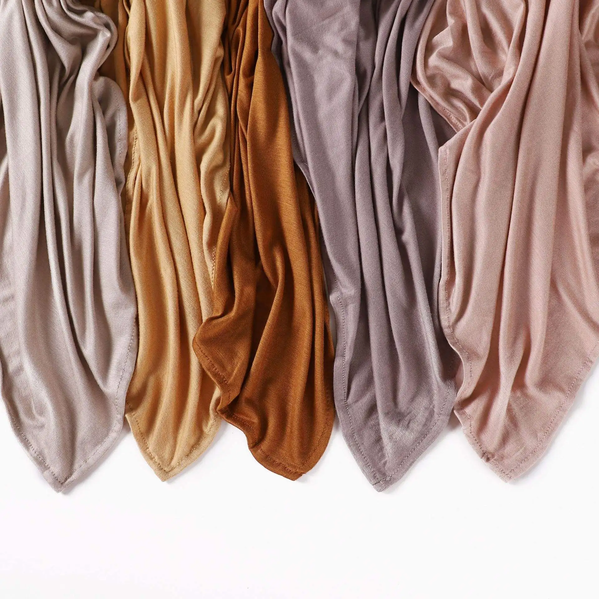 Yomo Malaysia solid color modal with ear hole instant hijab wrap head wearing headphone stethoscope Jersey Cotton headsca