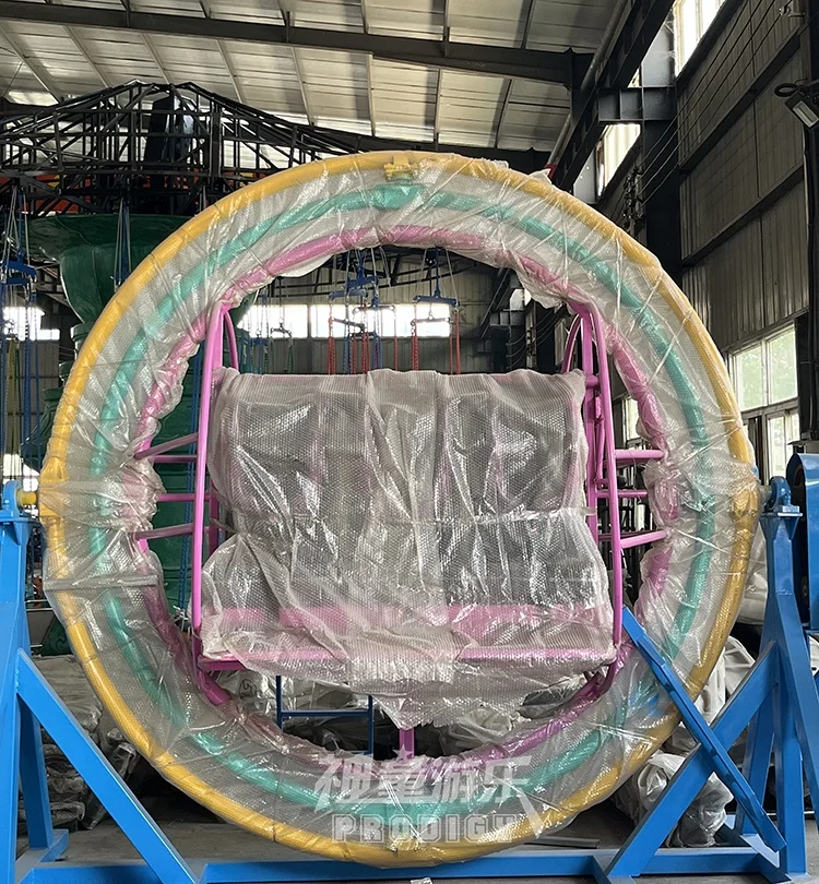 Indoor and outdoor amusement ride 3d space ring human gyroscope attraction