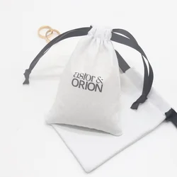 Natural Cotton Drawstring Dust Bag With Waterproof Cloth Swimsuit Underwear Clothes Shoe Packaging Cotton Dust Pouch