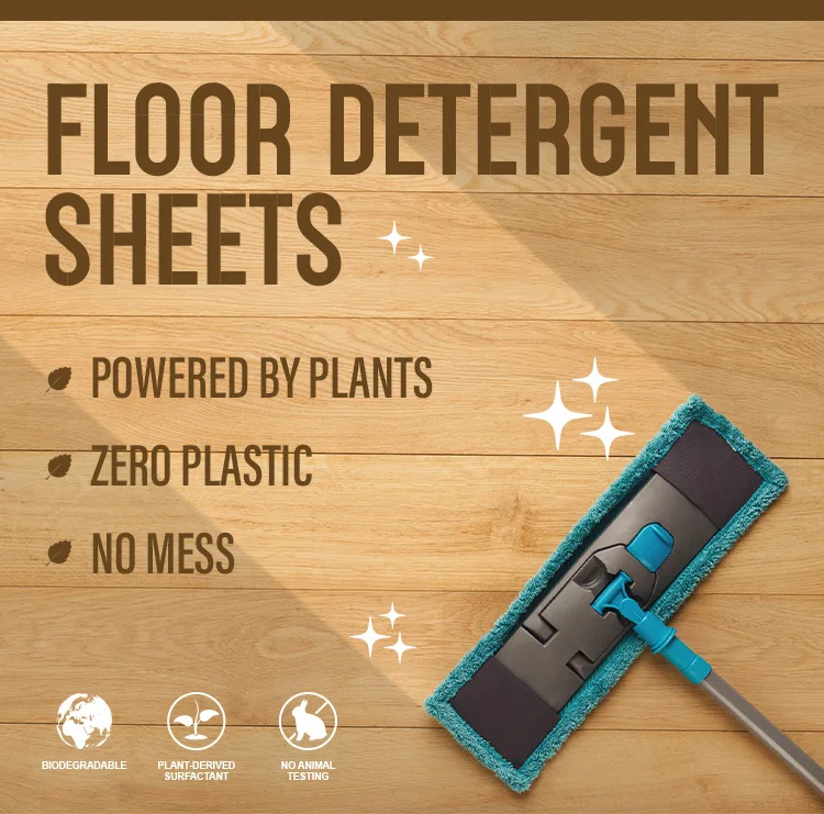 Multifunctional floor cleaner dissolver paper cleaning sheet Home Office Hotel Floor Dust Remover Detergent Sheet
