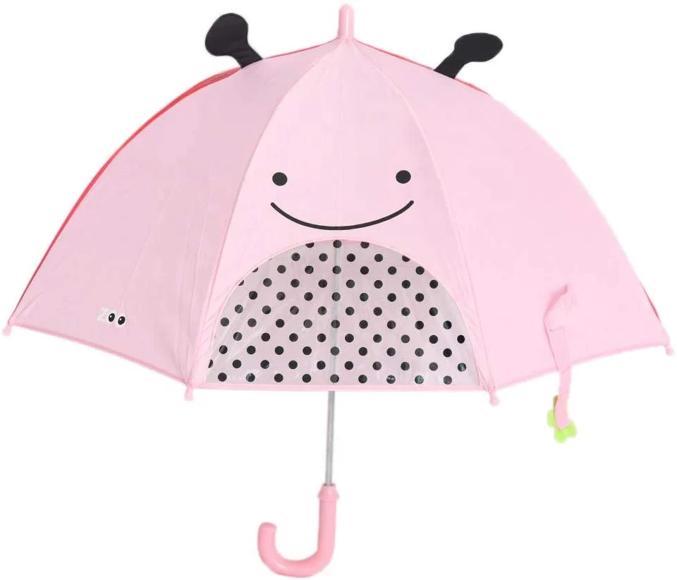 OVIDA With Ears Cartoon Children Customized Photography Lovely Lady Bug Umbrella 3D Animals Kid Umbrella with Logo Print