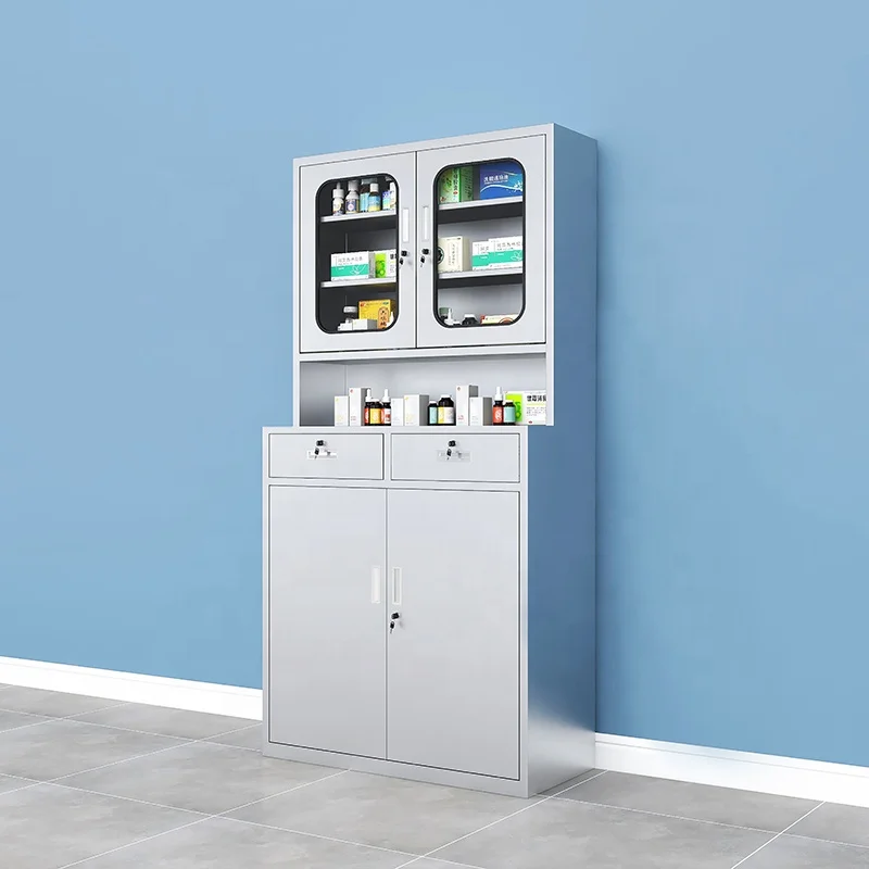 medicine storage drug cupboard multi-function steel medicine storage cabinet medicine cabinet with glass shelves