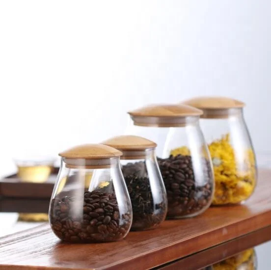 NEW Mushroom - shaped glass storage container multigrain sealed storage milk powder can with lid