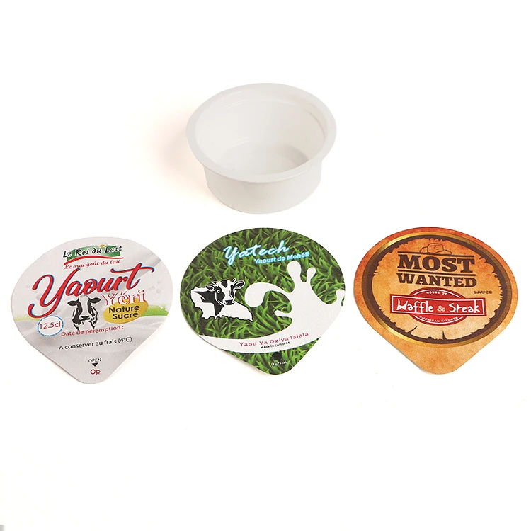 Aluminum foil lid for plastic cup water/juice/yogurt cup