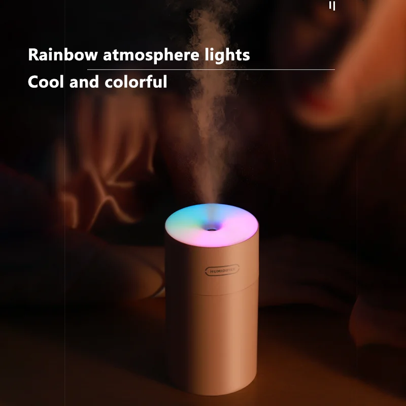 Cyke Hot Sale 270ml Car Small Air Humidifier Aroma Diffuser Portable Rainbow Steam Smart Mist Humidifier Purifier Usb Dq108