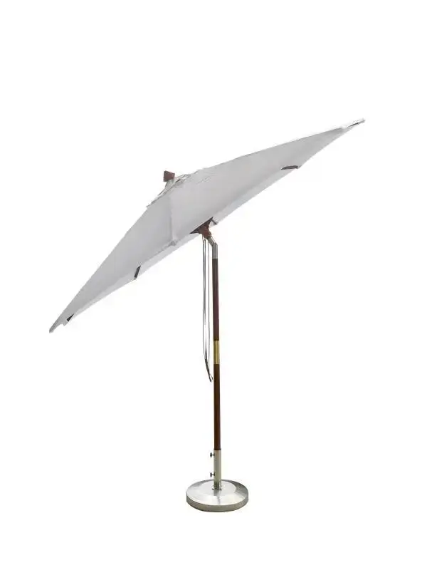 Danlong 9ft Commercial luxury outdoor patio garden umbrella wooden parasol for restaurant